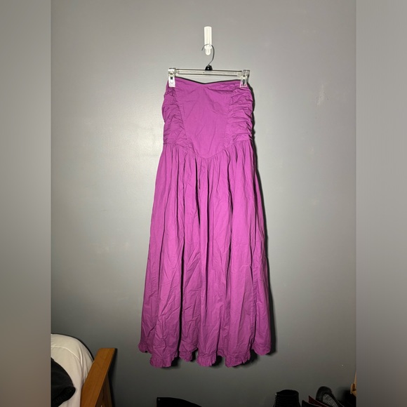 NWOT Free People Cohen Poplin Midi Dress in Purple Womens Size Large - Picture 3 of 5